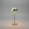 Konstsmide battery table lamp MENTON USB IP54, green, grey, lacquered dimmable