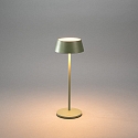 Konstsmide battery table lamp MENTON USB IP54, green, grey, lacquered dimmable