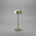 Konstsmide battery table lamp MENTON USB IP54, green, grey, lacquered dimmable