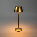 Konstsmide battery table lamp EZE USB IP54, gold matt