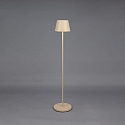 Konstsmide battery floor lamp POMEZIA MEDIUM USB IP54, sand coloured dimmable