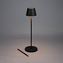 Konstsmide battery floor lamp POMEZIA MEDIUM USB IP54, black dimmable
