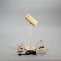 Konstsmide battery table lamp MULTI 3in1 IP54, sand coloured dimmable