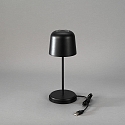Konstsmide battery table lamp BIOT USB IP54, black dimmable