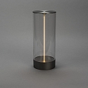 Konstsmide LED Akku-Tischleuchte EDISON L USB, 1,2W, 2700K, 10-100lm, IP54, dimmbar, anthrazit