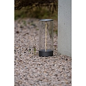 Konstsmide LED Akku-Tischleuchte EDISON L USB, 1,2W, 2700K, 10-100lm, IP54, dimmbar, anthrazit