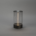 Konstsmide LED Akku-Tischleuchte EDISON M  USB, 1,2W, 2700K, 10-100lm, IP54, dimmbar, anthrazit