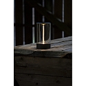 Konstsmide LED Akku-Tischleuchte EDISON M  USB, 1,2W, 2700K, 10-100lm, IP54, dimmbar, anthrazit