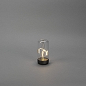 Konstsmide LED Akku-Tischleuchte EDISON XS USB, 0,4W, 2700K, 5-55lm, IP54, dimmbar, anthrazit