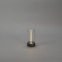 Konstsmide LED Akku-Tischleuchte EDISON XS USB, 0,4W, 2700K, 5-55lm, IP54, dimmbar, anthrazit