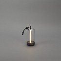 Konstsmide LED Akku-Tischleuchte EDISON XS USB, 0,4W, 2700K, 5-55lm, IP54, dimmbar, anthrazit