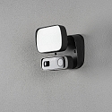 LED Au�enWall luminaire SMARTLIGHT SMALL, with sensor + HD camera, 10W 5000K 1000lm, black metal / plastic