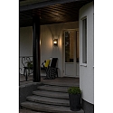 Konstsmide Outdoor wall luminaire BRINDISI, E27 max. 20W, black aluminium / clear glass