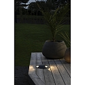 Konstsmide HighPower LED terrace floor spot with 2-fold light beam, 5W 3000K 900lm, anthracite aluminium