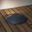 Konstsmide HighPower LED terrace floor spot with 1-fold light beam, 5W 3000K 450lm, anthracite aluminium