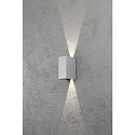 Konstsmide HighPower LED Au�en-Wandleuchte CREMONA, Up/Down, Lichtaustritt verstellbar, 3W 3000K 460lm, Silbergrau / klar