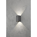 HighPower LED Au�en-Wandleuchte CREMONA, Up/Down, Lichtaustritt verstellbar, 3W 3000K 460lm, Anthrazit / klar