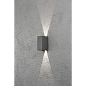 Konstsmide HighPower LED Au�en-Wandleuchte CREMONA, Up/Down, Lichtaustritt verstellbar, 3W 3000K 460lm, Anthrazit / klar