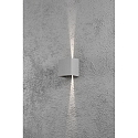 Konstsmide HighPower LED Au�en-Wandleuchte CREMONA, 3W 3000K 460lm, Grau, Aluminium / Acrylglas klar, Lichtaustritt verstellbar