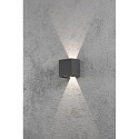 HighPower LED Au�en-Wandleuchte CREMONA, 3W 3000K 460lm, Anthrazit, Aluminium / Acrylglas klar, Lichtaustritt verstellbar