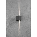 HighPower LED Au�en-Wandleuchte CREMONA, 3W 3000K 460lm, Anthrazit, Aluminium / Acrylglas klar, Lichtaustritt verstellbar