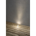 Konstsmide Outdoor HighPower LED in-ground spot GROUND, IP65, single side + upwards light beam, 3W 3000K 200lm, silver alu