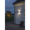 HighPower LED Au�en-Wandleuchte CHIERI WIDE, Up/Down, 2x6W 3000K 950lm, Wei�, Aluminium / Acrylglas opal