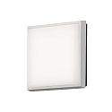 Konstsmide LED Au�en-Wand- / Deckenleuchte CESENA, IP54, eckig, 10W 3000K 900lm, Wei�, Aluminium / Acrylglas opal