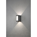 HighPower LED Au�en-Wandleuchte CREMONA, 2-seitg 0�-90� einstellbar, 12W 3000K 720lm, Anthrazit / Aluminium, Kunststoff opal