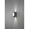 Konstsmide HighPower LED Au�en-Wandleuchte CREMONA, 2-seitg 0�-90� einstellbar, 12W 3000K 720lm, Anthrazit / Aluminium, Kunststoff opal