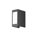 Konstsmide HighPower LED Au�en-Wandleuchte CREMONA, 2-seitg 0�-90� einstellbar, 12W 3000K 720lm, Anthrazit / Aluminium, Kunststoff opal