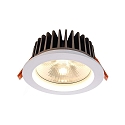 Recessed LED ceiling luminaire COB 130 rund, 18W, current constant, 34,8V DC, 500mA, 3000K, white