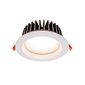  Recessed LED ceiling luminaire COB 130 rund, 18W, current constant, 34,8V DC, 500mA, 3000K, white