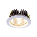 Recessed LED ceiling luminaire COB 210 rund, 37W, current constant, 35V DC, 1050mA, 3000K, white