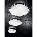Fabas Luce Deckenleuchte HILL, � 33cm, E27, Metall / Glas, wei� / klar