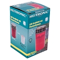 HEITRONIC LED Grablicht mit Flackerflamme, 2x Babyzelle LR 14, 1 Bernstein-LED, rot / Gold