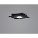 Helestra ceiling luminaire NOMI 1 flame, square LED IP20, black matt dimmable