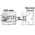 ISOLED LED Hutschienen-Trafo MW HDR-150-48, 43.2~55.2V/DC, 0-150W, IP20