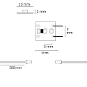 ISOLED LED CRI940 MiniAMP Flexband, 12V, 12W, 4000K, beidseitig 30cm Kabel mit male-Stecker, 250cm