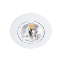 nobilé LED Downlight 5068 ECO FLAT BIO, rund, 38°, 7,5W, 4000K, IP40, schwenkbar, weiß matt