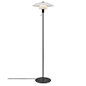 Stehleuchte VERONA, E27, IP20, schwarz, Glas opal weiß