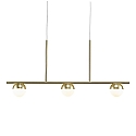 Nordlux Pendelleuchte CONTINA, 3-flammig, G9, IP20, Glas opal weiß, Messing
