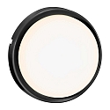 Nordlux Outdoor Aufbau-Außenleuchte CUBA ENERGY, rund, 11W, 3000K, 700lm, IP54, weiß, Glas opal weiß, Schwarz / Glas opal