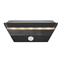 Nordlux LED Solar-Wandleuchte AGENA, Trapezform, mit PIR-Sensor, IP44, 5W 3000K 390lm, schwarz