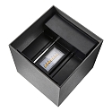 Nordlux LED Outdoor Wandleuchte MILDA KUBI UP/DOWN, 4,9W, 3000K, 290lm, CRI>80, IP44, anthrazit