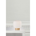 Nordlux Tischleuchte MILFORD, E27, IP20, Glas opalweiß, Basis braun