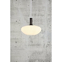 Nordlux Pendelleuchte ALTON 35, Schirm Ø 35cm / H 30cm, E27, mundgeblasenes Glas, Opalglas / messing + schwarz