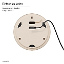 SIGOR LED Akku-Glasleuchte NUMOTION, IP54, 2.2W 2200/2700K (Flex-Mood) 140/160lm, mit Touch-Dimmer, dünenbeige / Rauch