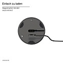 SIGOR LED-Akku-Tischleuchte NUDROP, IP54, 29cm, 2.2W 2200/2700K (FlexMood) 170lm, Easy-Connect, dimmbar, graphitgrau