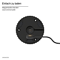 SIGOR LED Akku-Tischleuchte NUFLAIR, IP54, 2.2W 2200/2700K (Flex-Mood), mit Vasen-Einsatz + Touch-Dimmer + Easy-Connect, nachtschwarz